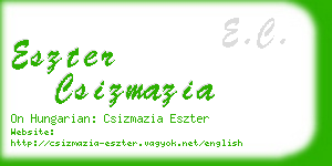 eszter csizmazia business card